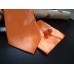 set stropdas manchetknopen pochet oranje effen glans